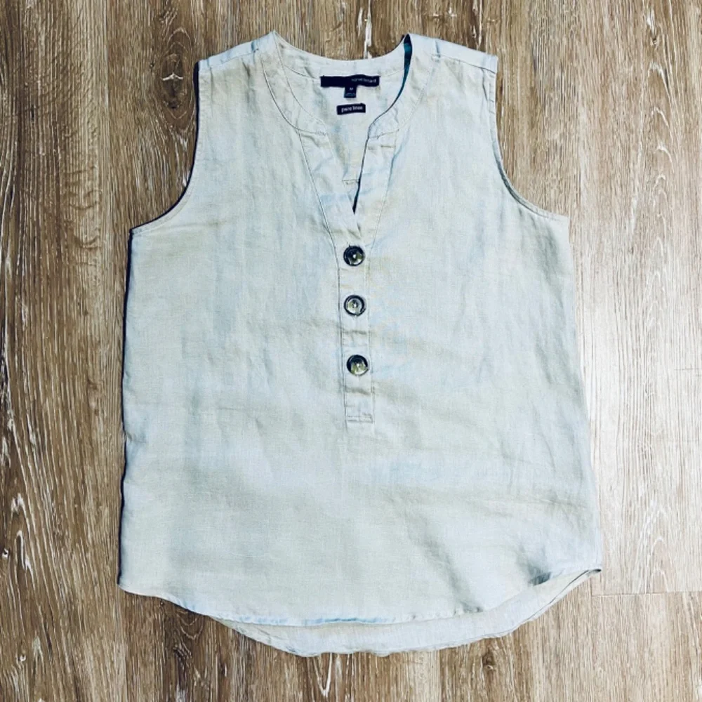 Harve Bernard linen sleeveless top size M - Picture 2 of 6